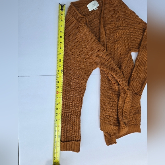 NWOT Pinque  Brown Cardigan Sweater- Size S - 58% Cotton - Picture 4 of 5